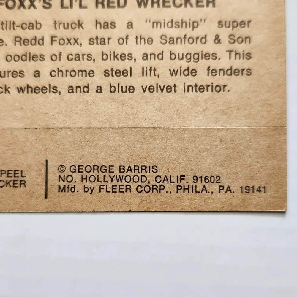 Vintage 1970 GEORGE BARRIS Kustom City Sticker - LIL’ REDD WRECKER Redd Foxx